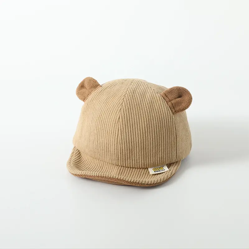 Baby Hat Brown Bear Ears 2025 Winter Ins - Image 2