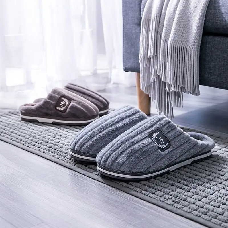 Men's Large Size Cotton Slippers Winter Wholesale 2026 New Style Indoor Home Non-Slip Household Warm Fleece-Lined Cotton Shoes - Image 10