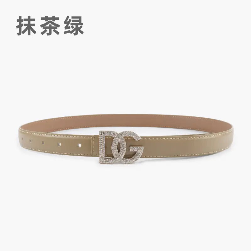 Women's White Rhinestone Belt All-Match Casual Pants - Image 14