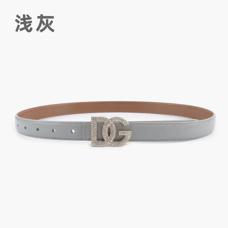 Women's White Rhinestone Belt All-Match Casual Pants - Image 18