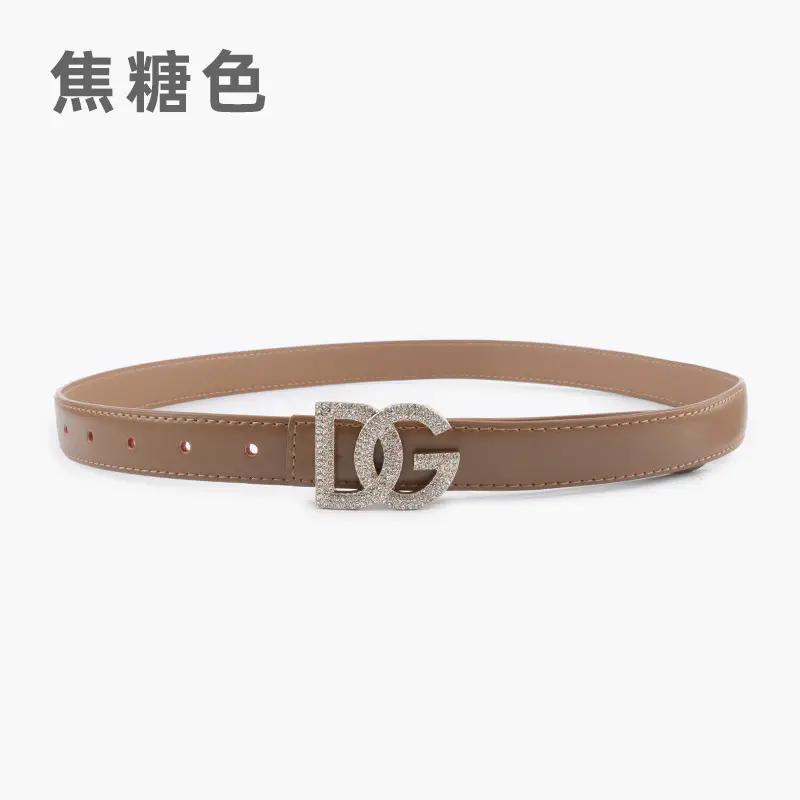 Women's White Rhinestone Belt All-Match Casual Pants - Image 2