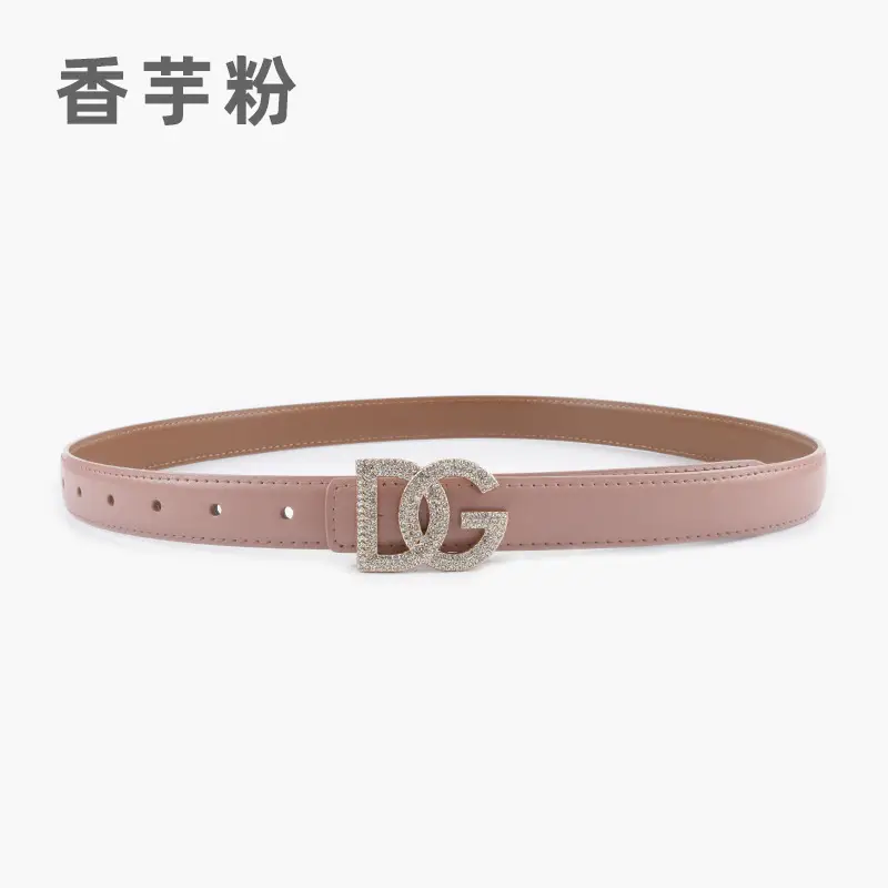 Women's White Rhinestone Belt All-Match Casual Pants - Image 7