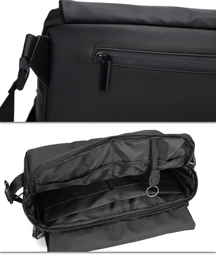 Men's Multi-Functional Messenger Bag Black — feature 11