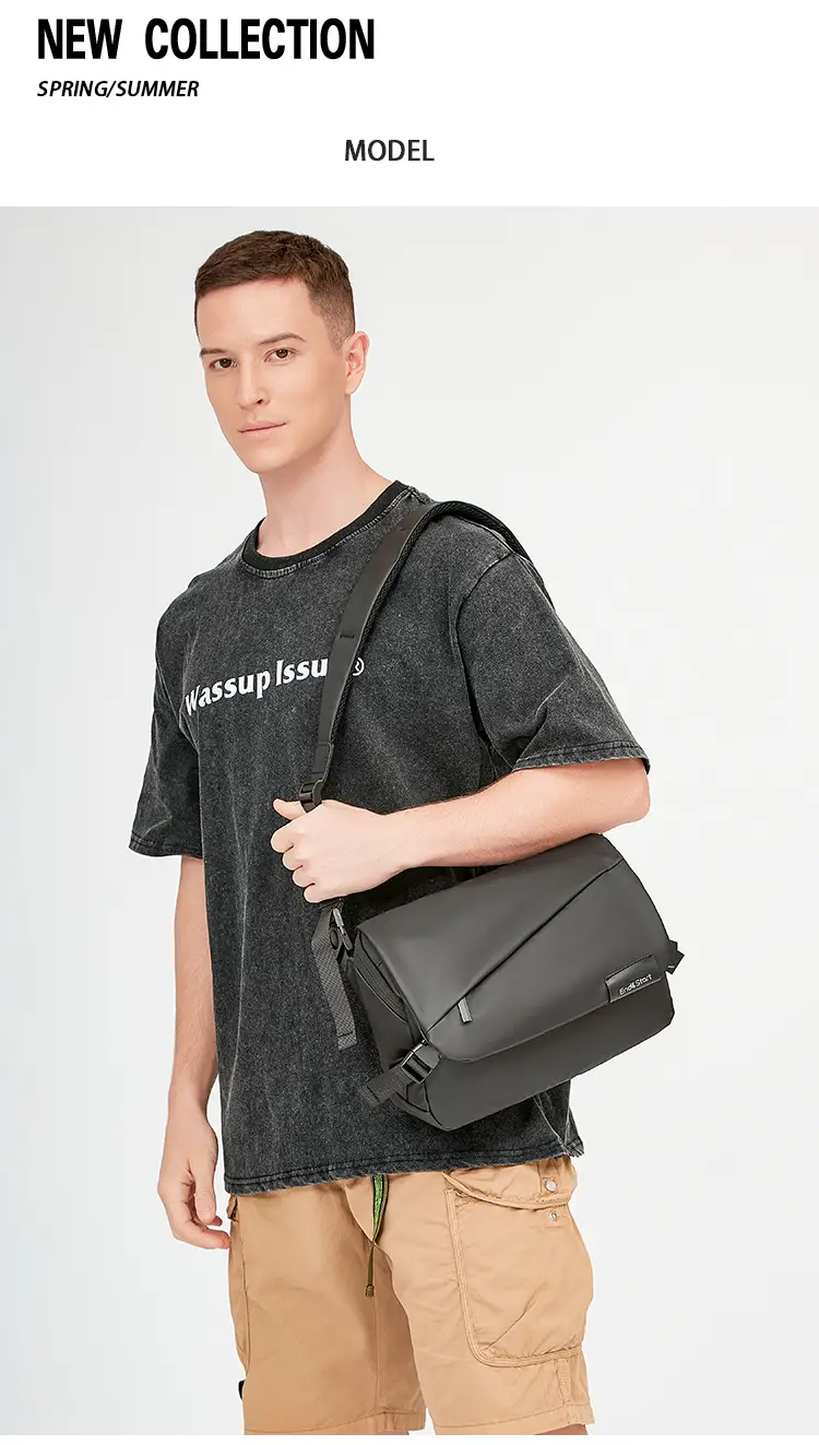 Men's Multi-Functional Messenger Bag Black — feature 3