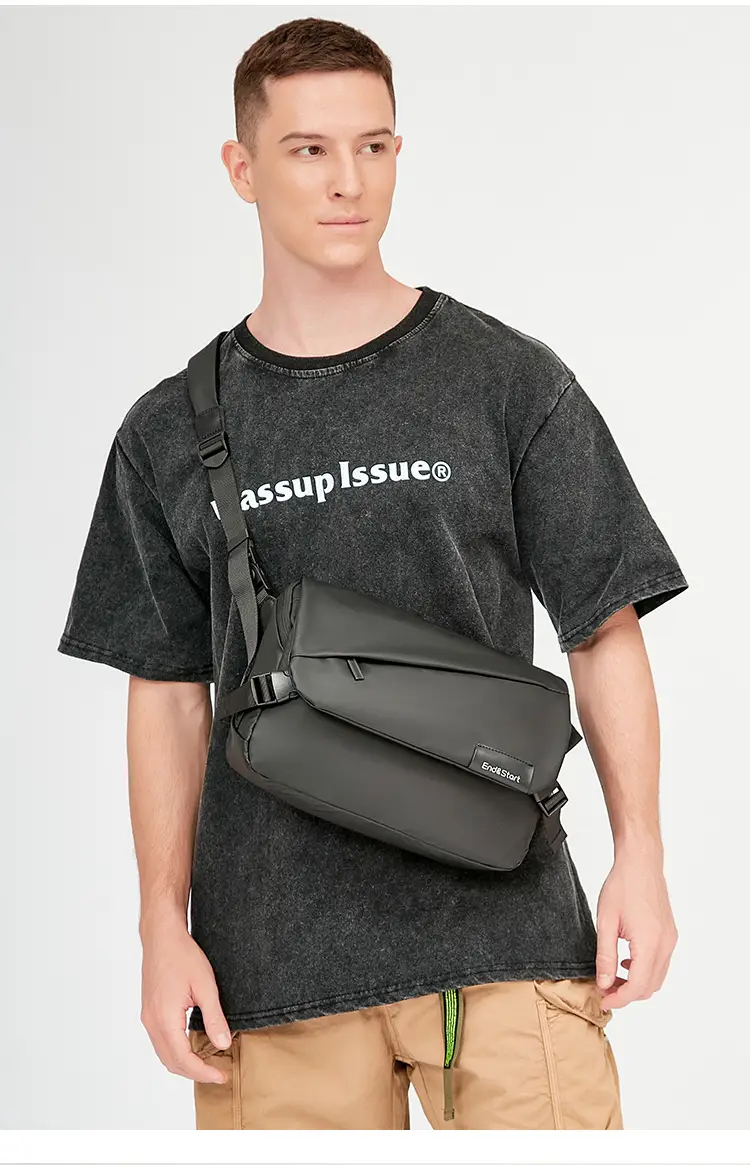Men's Multi-Functional Messenger Bag Black — feature 5