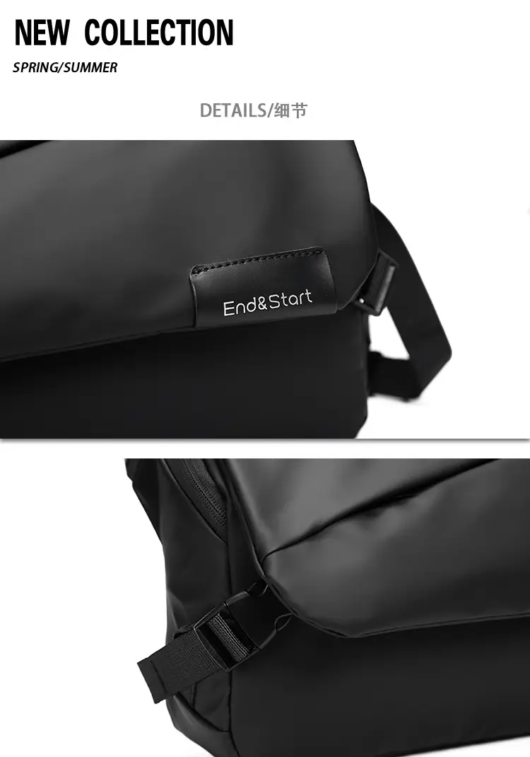 Men's Multi-Functional Messenger Bag Black — feature 9
