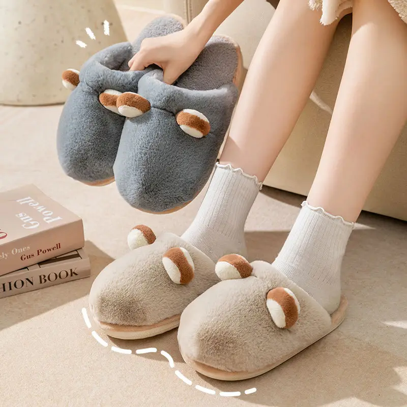 Women Winter Plush Slippers Thick Soled Non-Slip - Image 5
