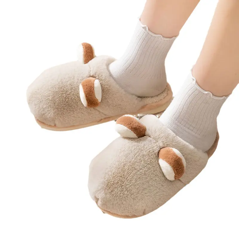 Women Winter Plush Slippers Thick Soled Non-Slip - Image 7