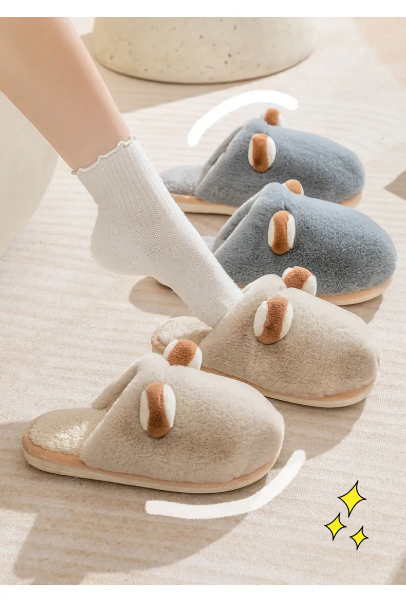 Women Winter Plush Slippers Thick Soled Non-Slip — feature 10