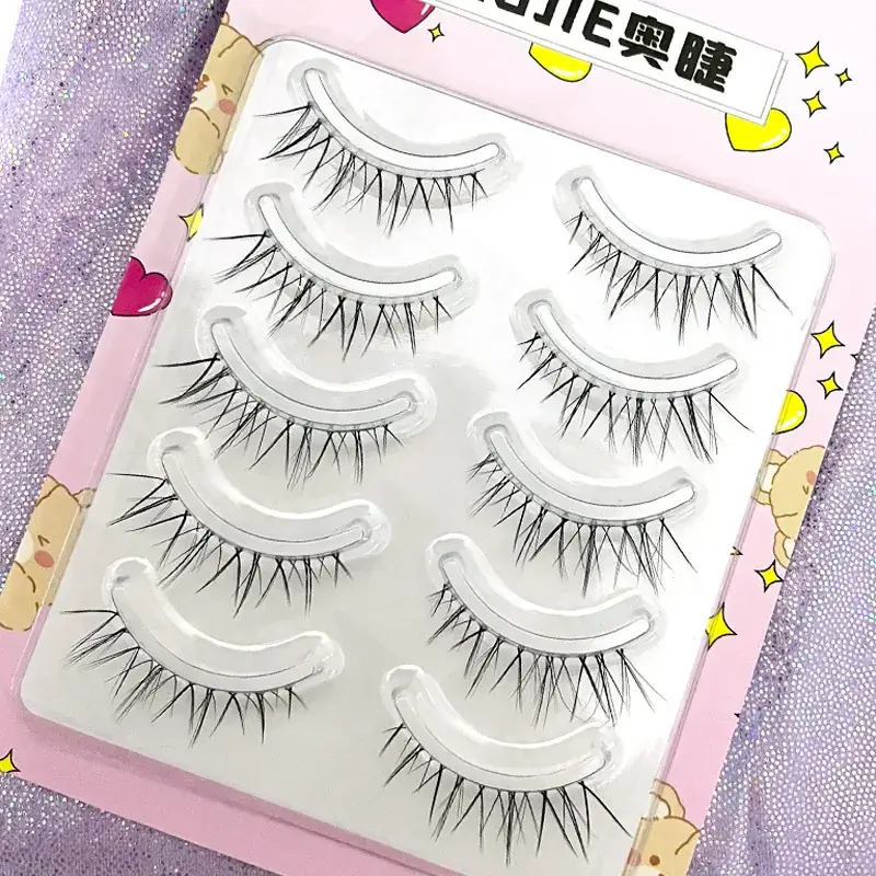 Transparent Terrier False Eyelashes 5 Pairs Natural Style - Image 39