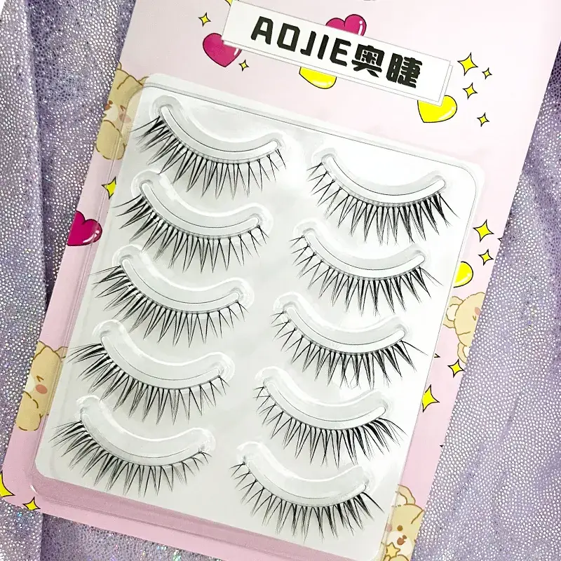Transparent Terrier False Eyelashes 5 Pairs Natural Style - Image 11