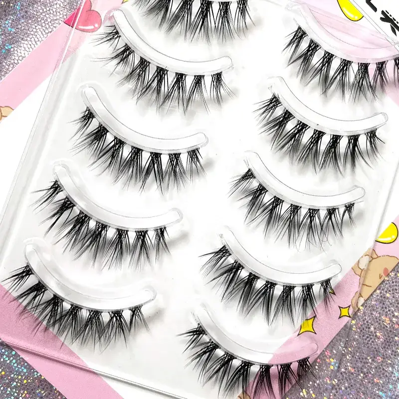 Transparent Terrier False Eyelashes 5 Pairs Natural Style - Image 13