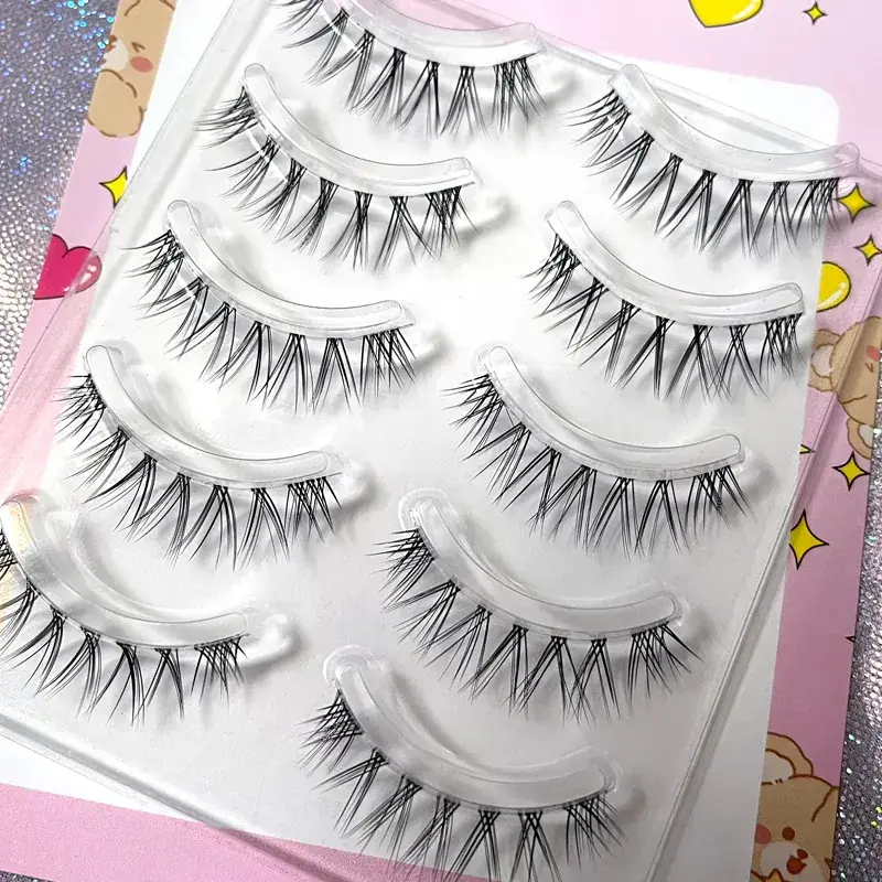 Transparent Terrier False Eyelashes 5 Pairs Natural Style - Image 16