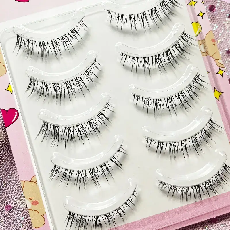 Transparent Terrier False Eyelashes 5 Pairs Natural Style - Image 17