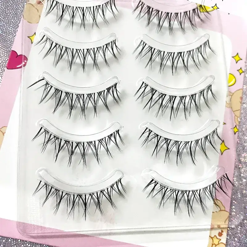Transparent Terrier False Eyelashes 5 Pairs Natural Style - Image 19