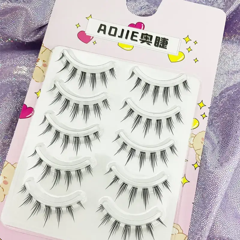 Transparent Terrier False Eyelashes 5 Pairs Natural Style - Image 2