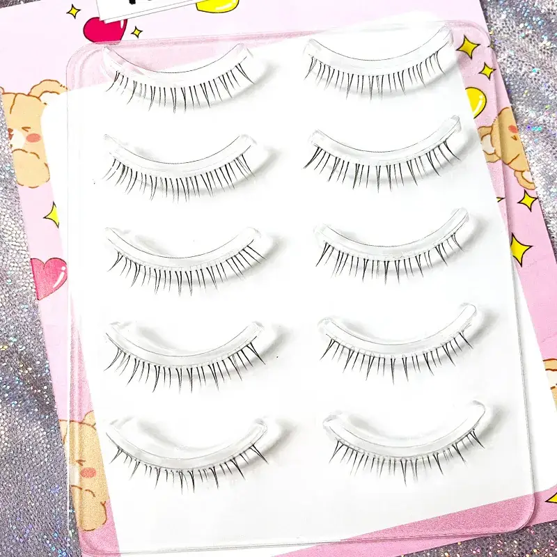 Transparent Terrier False Eyelashes 5 Pairs Natural Style - Image 22