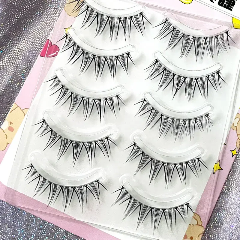Transparent Terrier False Eyelashes 5 Pairs Natural Style - Image 5