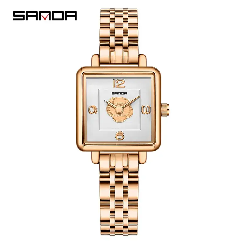 Sanda Women's Square Quartz Watch Stainless Steel - Image 20