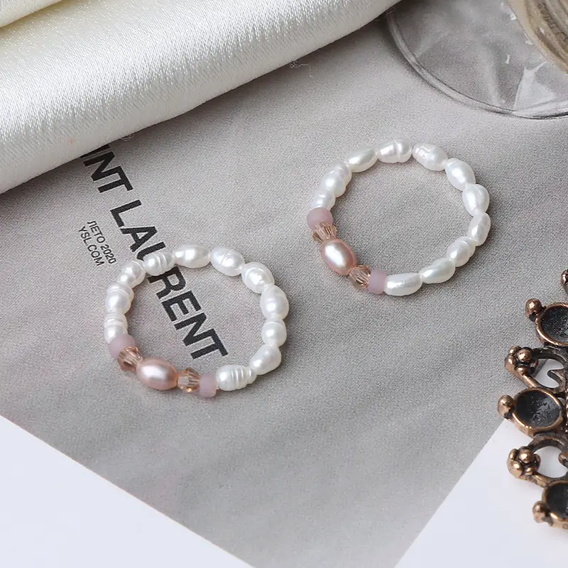 Natural Pearl Adjustable Ring for Women Men - Image 3