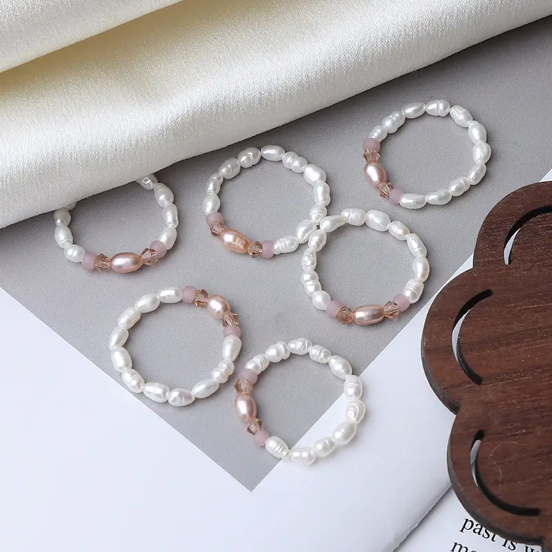 Natural Pearl Adjustable Ring for Women Men - Image 5