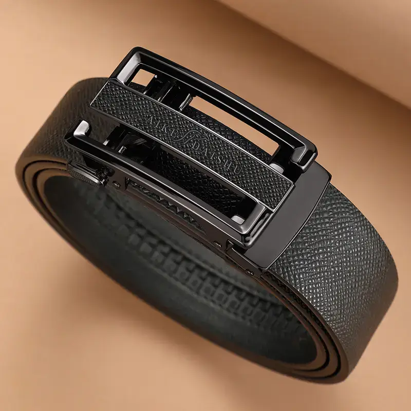 Men's Genuine Leather Automatic Buckle Belt - Image 5