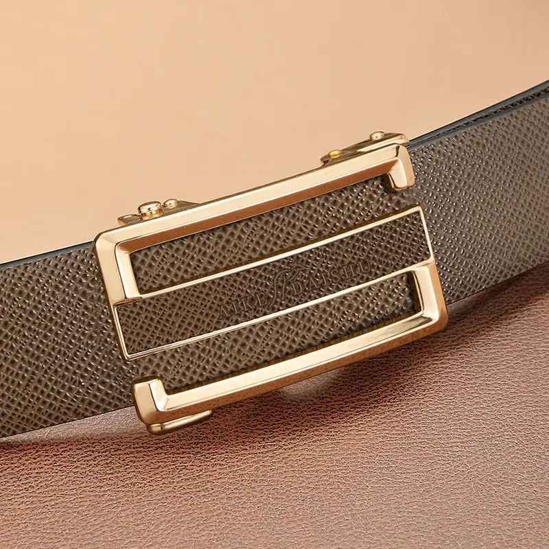 Men's Genuine Leather Automatic Buckle Belt - Image 6