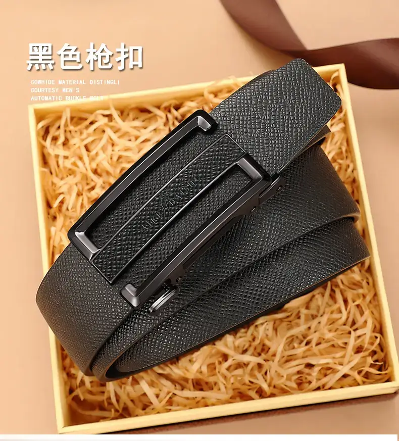 Men's Genuine Leather Automatic Buckle Belt β feature 21