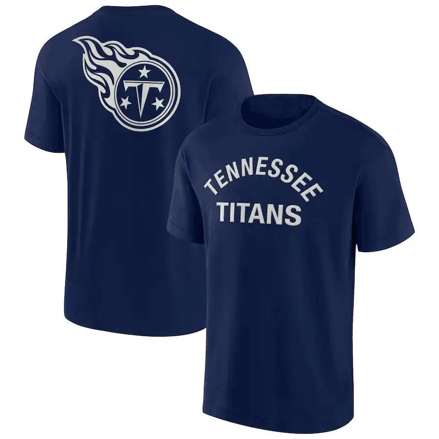 Tennessee Titans NFL Rugby T-Shirt Navy Blue Quick Dry - Image 2