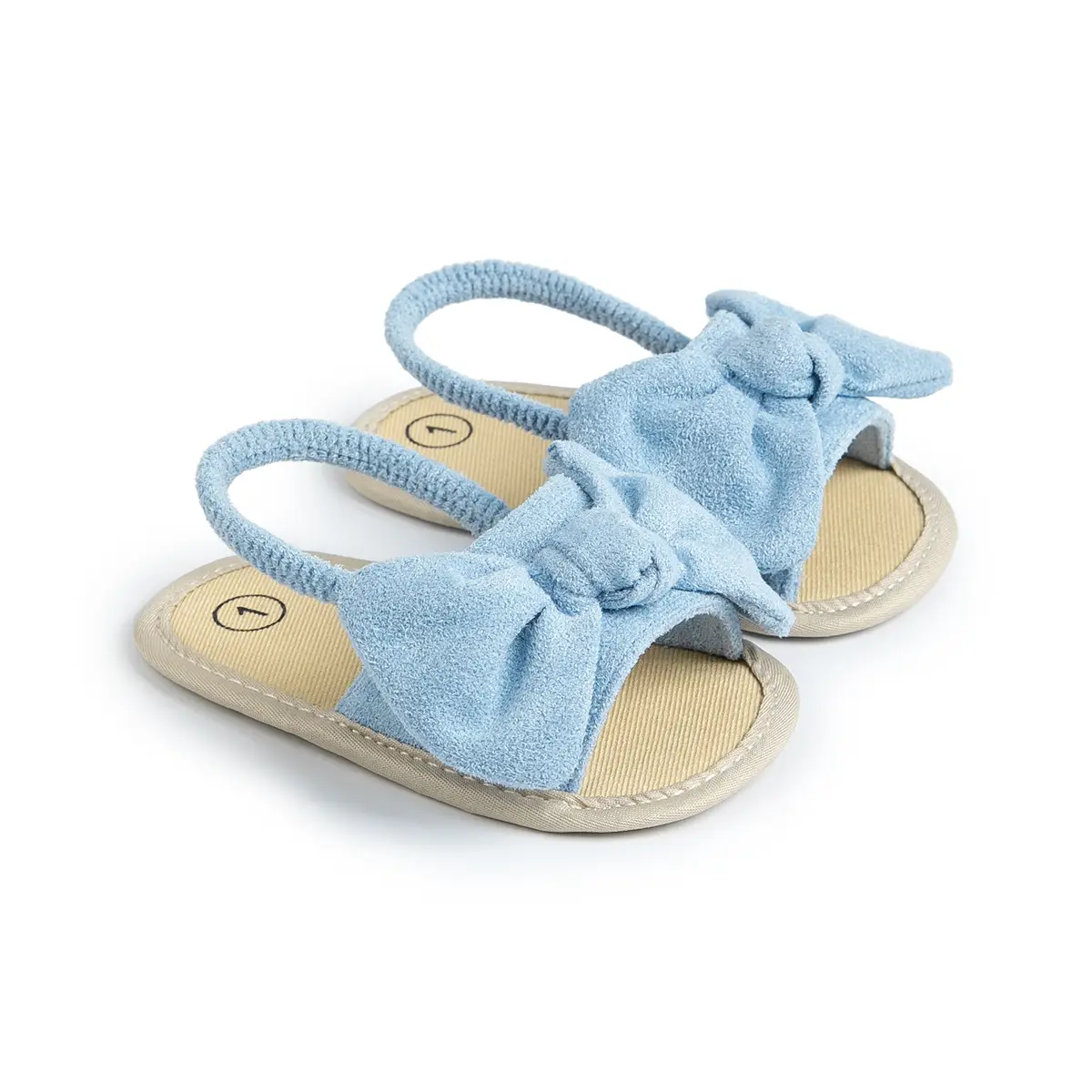 Baby Bow Sandals Pink Yellow Blue Soft Soled 0-1Y