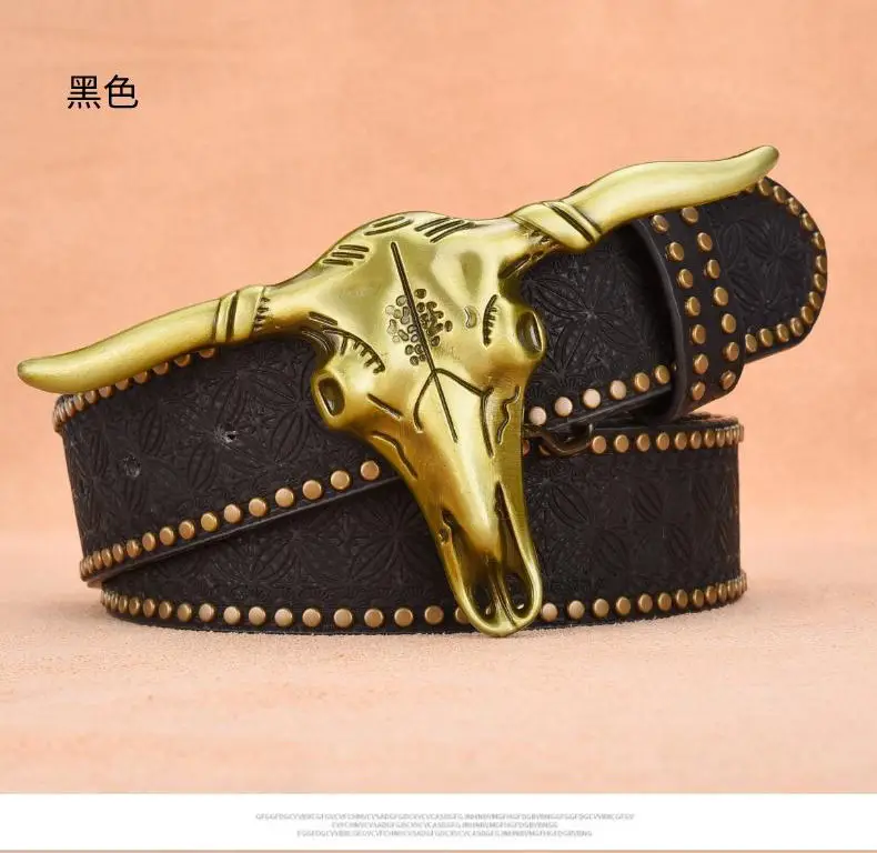 Men's Ngau Tau Belt with Rivet Design β feature 3