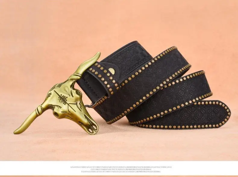 Men's Ngau Tau Belt with Rivet Design β feature 4