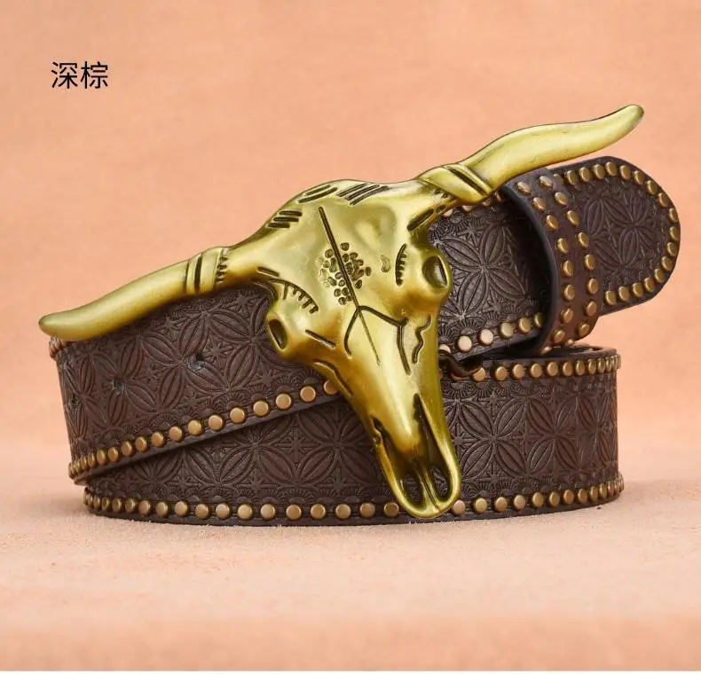 Men's Ngau Tau Belt with Rivet Design β feature 5