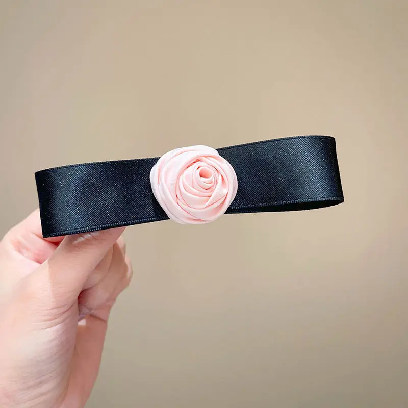French Pink Rose Hairpin Women's Clip - Image 4