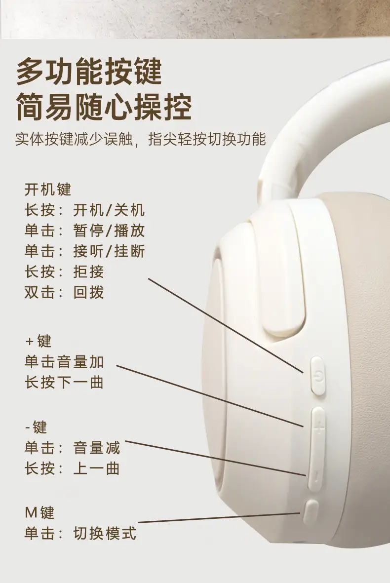 Wireless Bluetooth Headset with RGB Light & Bass — feature 13