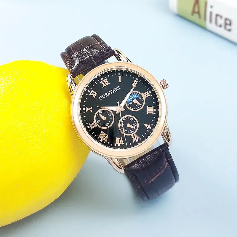 Men's Star Moon Watch with 3 Eyes & Leather Band - Image 4