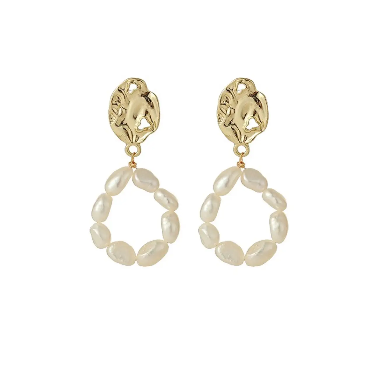 French Baroque Pearl Earrings Gold Plated 925 Silver — feature 5