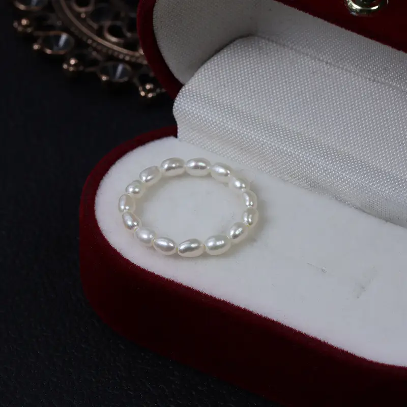 Pearl Ring Natural Freshwater Pearl All-match - Image 3