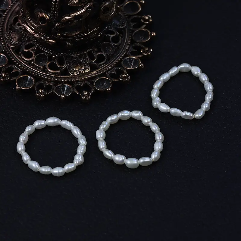 Pearl Ring Natural Freshwater Pearl All-match - Image 6