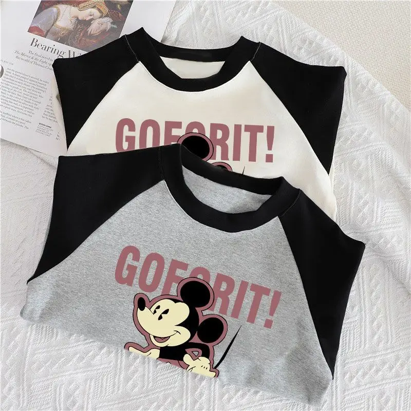 Mickey Mouse Long Sleeve T-Shirt Grey Black 2024 - Image 4