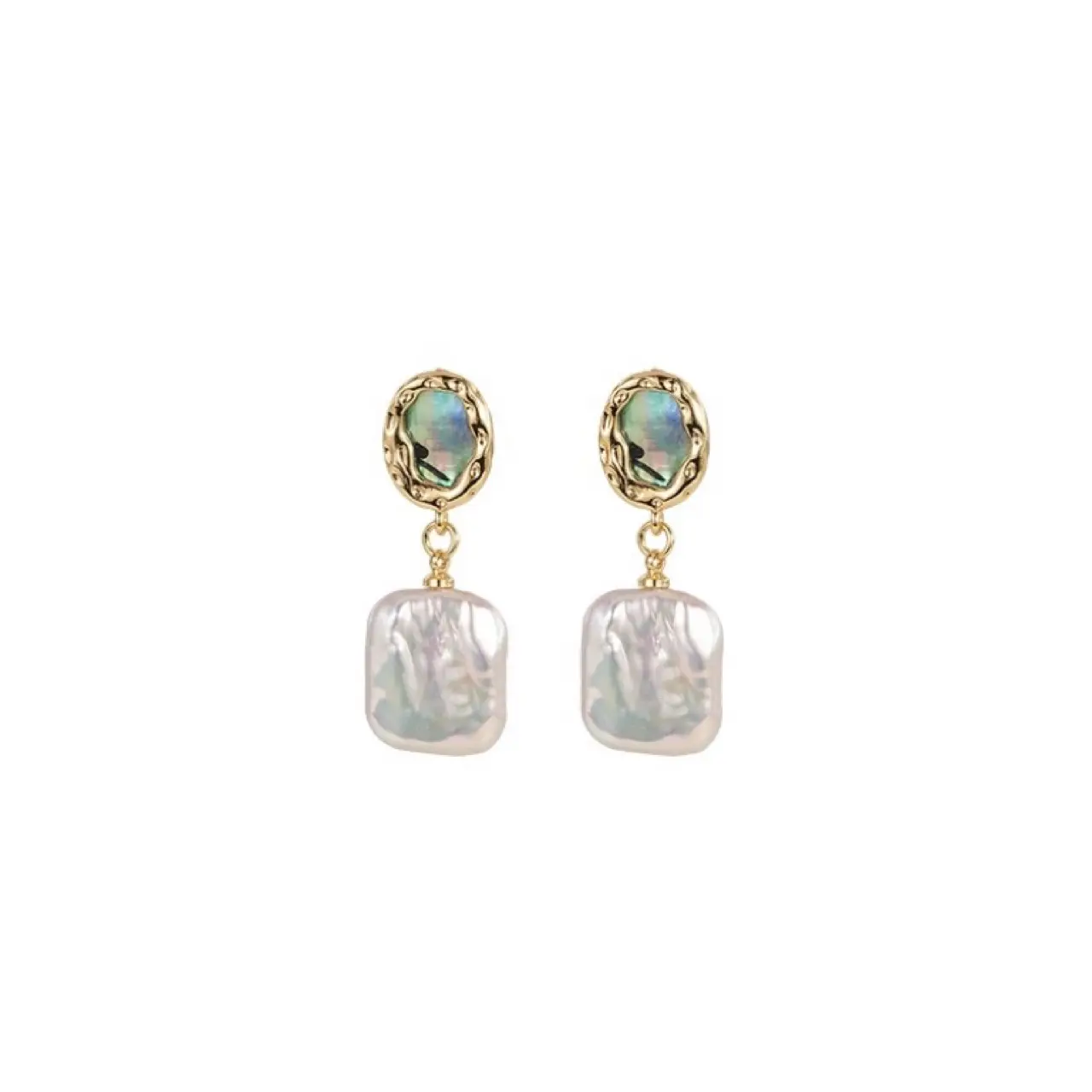 Vintage Natural Square Pearl Earrings for Women — feature 5