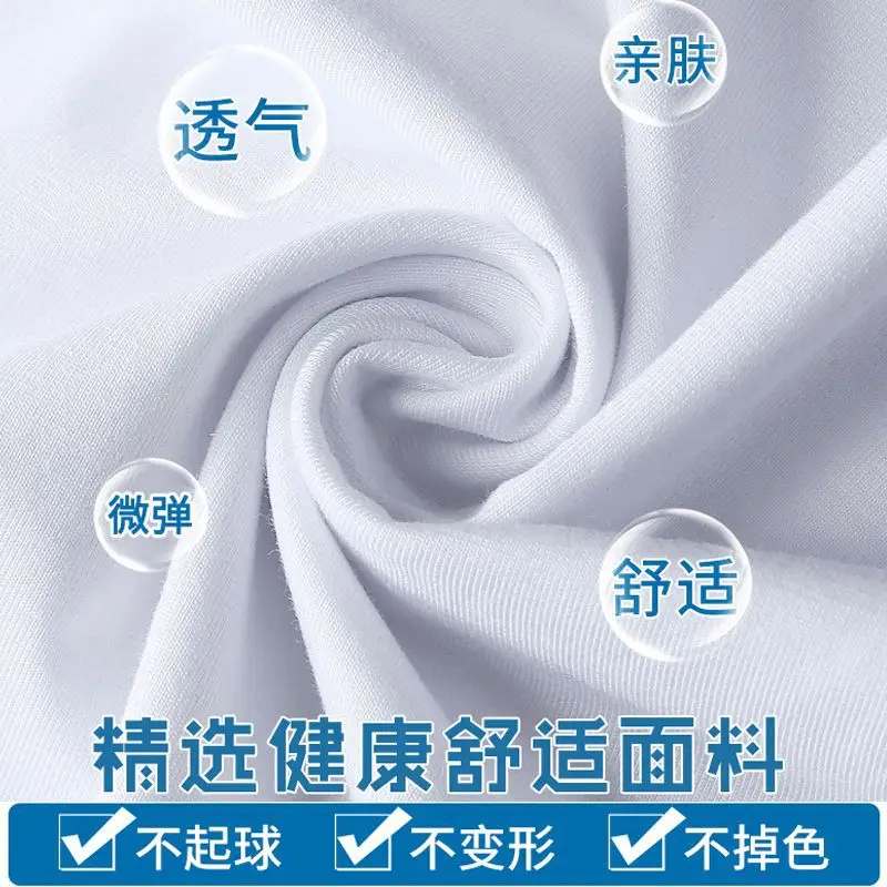 Men's V-Neck Long Sleeve T-Shirt Slim Fit White - Image 12