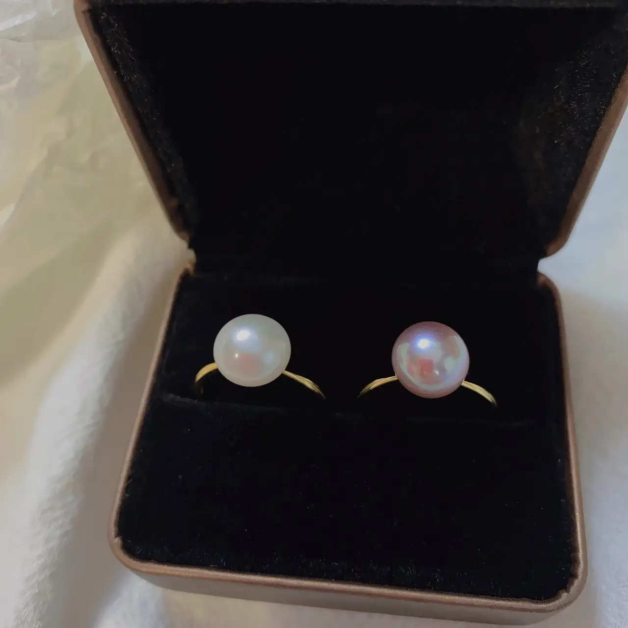 Natural Pearl Rings S925 Silver Plated 18k Gold - Image 3