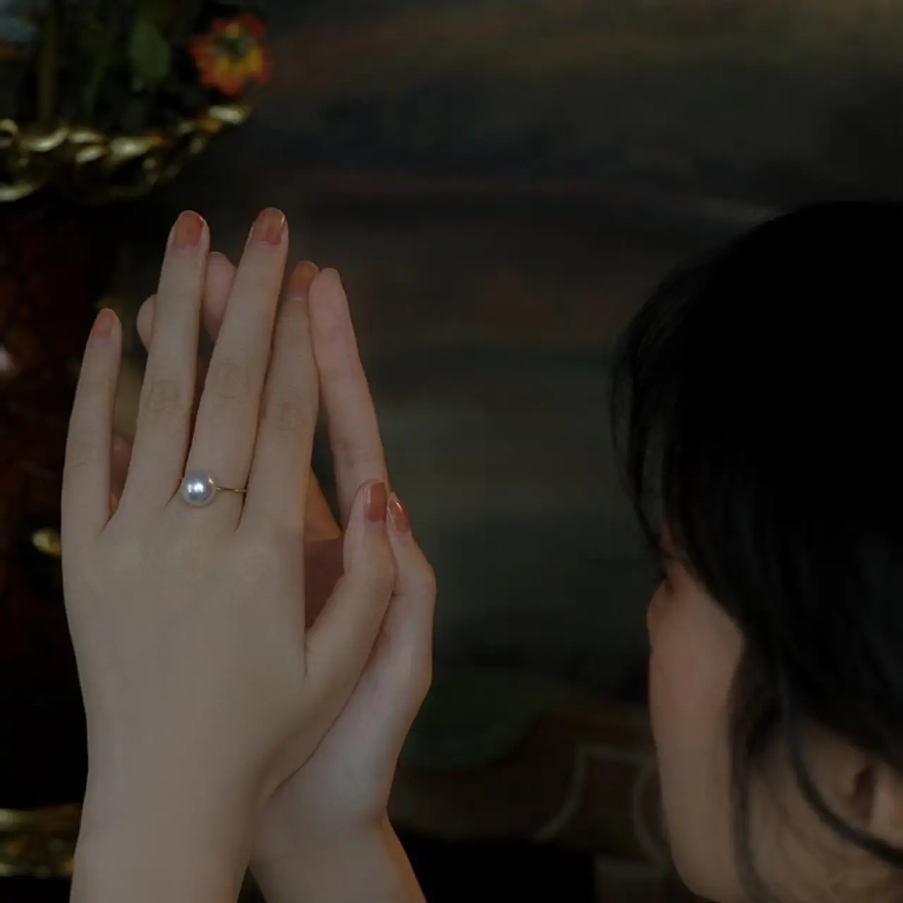 Natural Pearl Rings S925 Silver Plated 18k Gold - Image 5