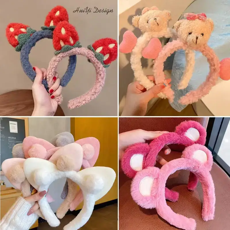 Xingdelu Cute Rabbit Ears Headband Set of 4 - Image 35