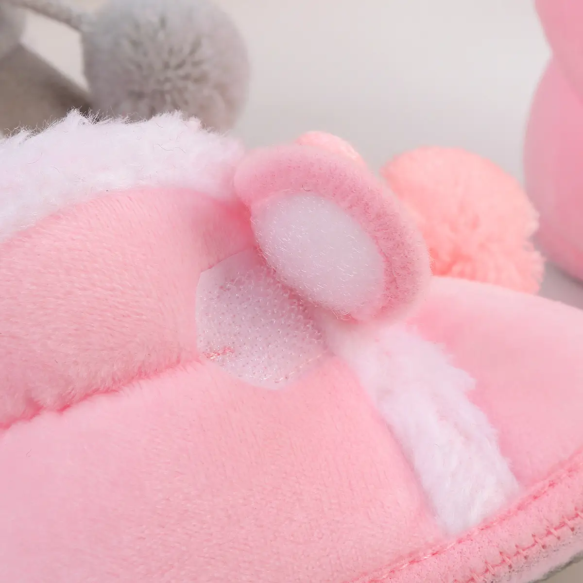 White Wool Baby Shoes for Kids Winter Soft Bottom