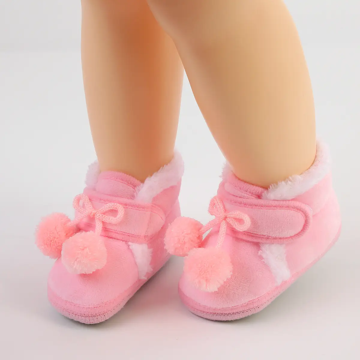 White Wool Baby Shoes for Kids Winter Soft Bottom — feature 16