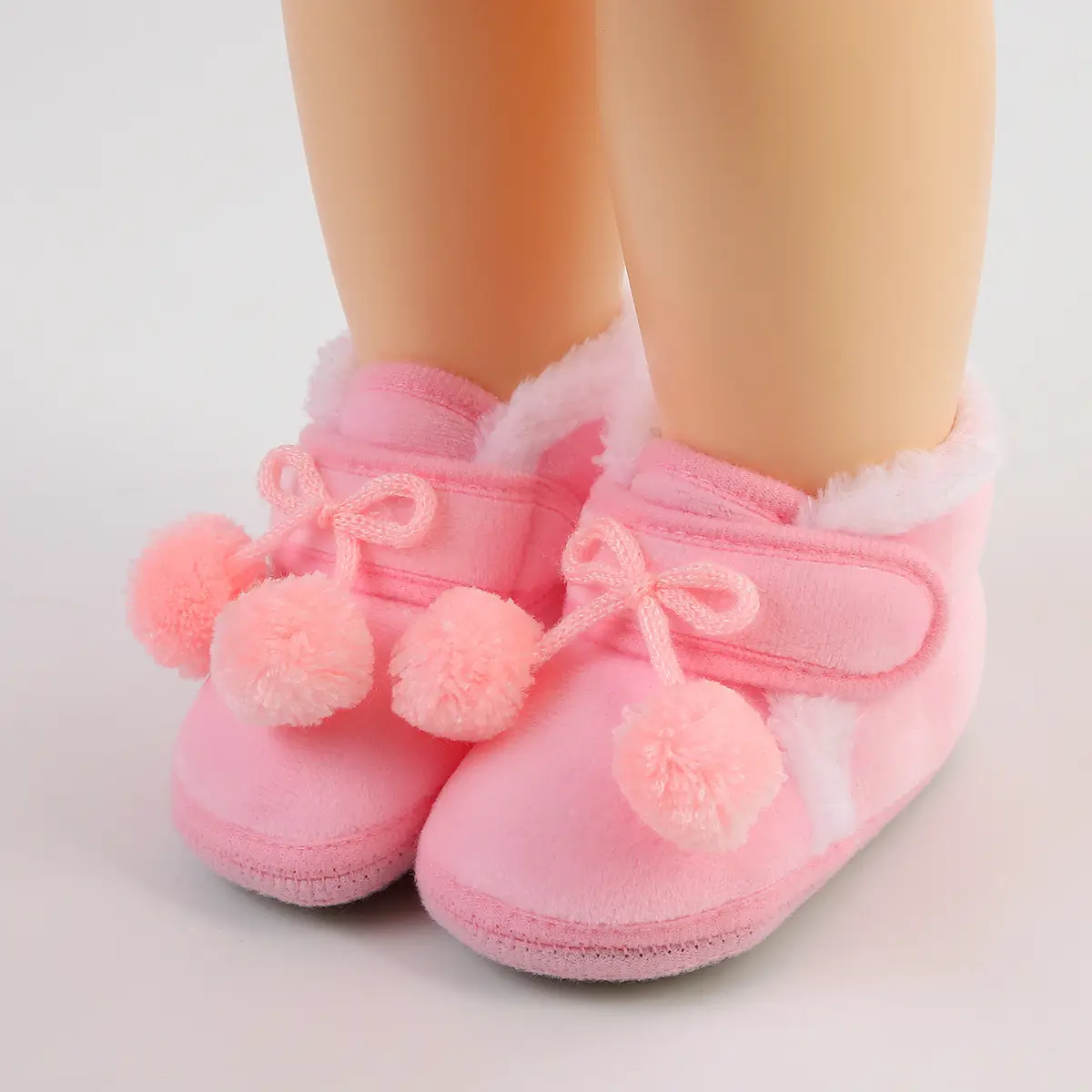 White Wool Baby Shoes for Kids Winter Soft Bottom — feature 18