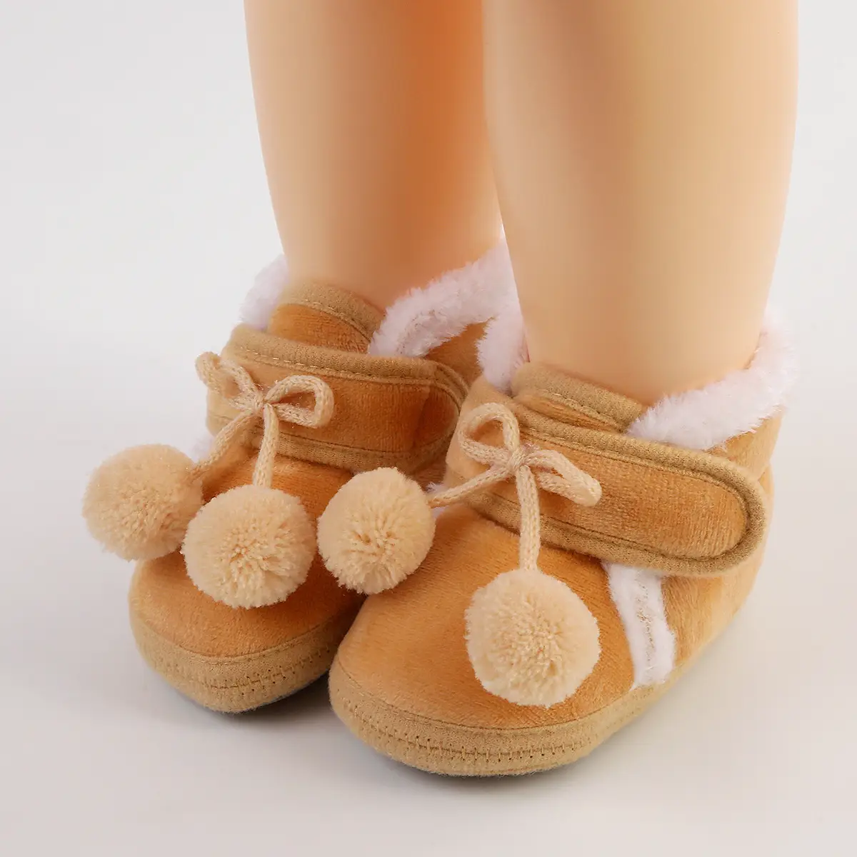 White Wool Baby Shoes for Kids Winter Soft Bottom — feature 21