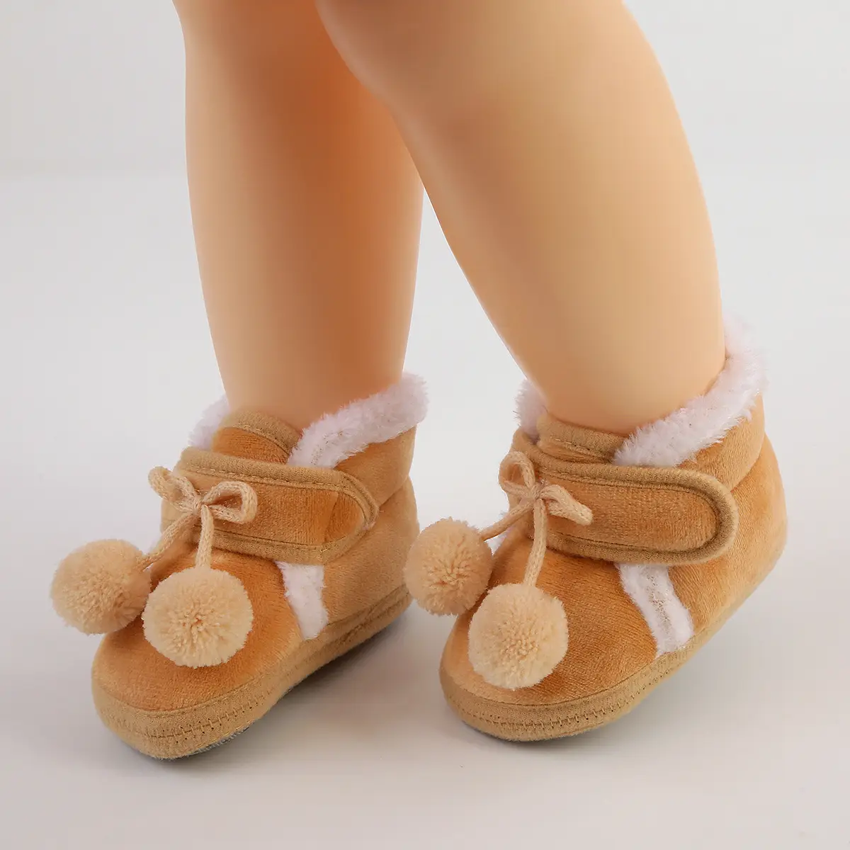White Wool Baby Shoes for Kids Winter Soft Bottom — feature 22
